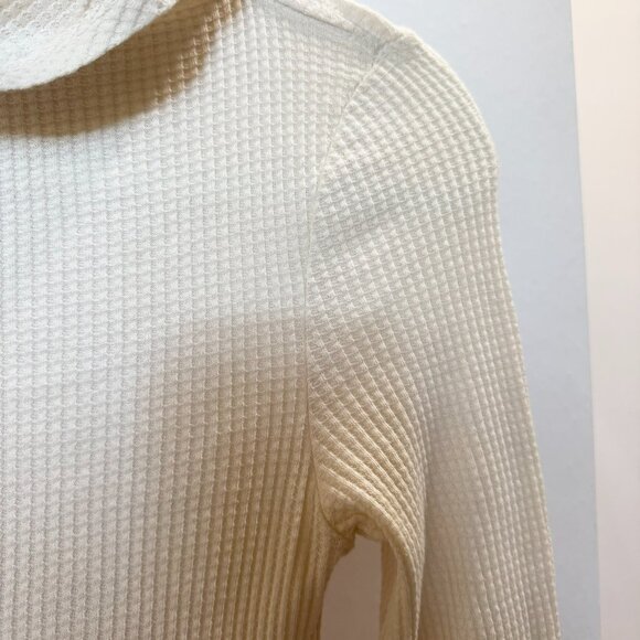 Free People Thermal Hooded Funnel Neck Midi Dress Cream Small - Picture 7 of 11